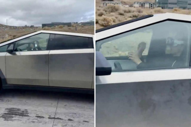 Fahrer wird viral, nachdem er beim Fahren eines Tesla Cybertrucks mit Apples VR-Brille gefilmt wurde