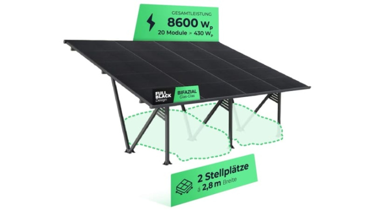 netto verkauft solar-carport für zwei autos mit 8.600 watt deutlich günstiger