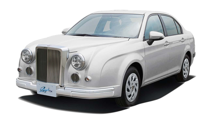 mitsuoka ryugi (2024): fake-briten-limousine auf corolla-basis
