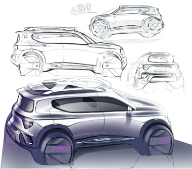 Smart zeigt erste Skizzen eines neuen SUV