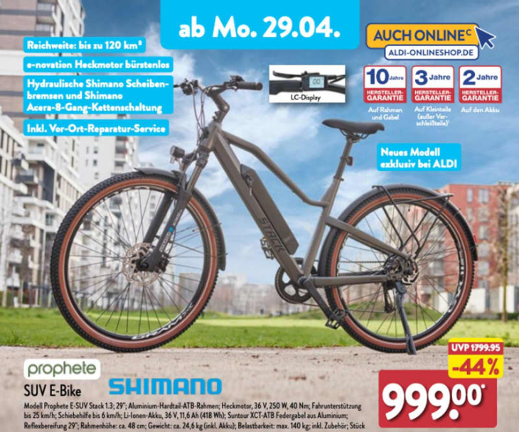 aldi verkauft montag exklusiv brandneues e-bike zum sparpreis