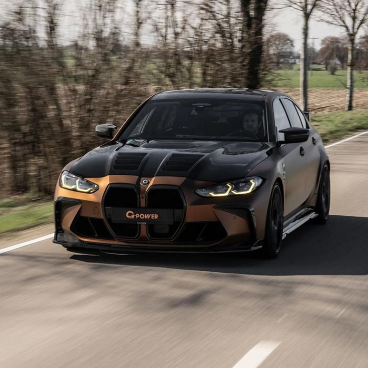 g-power’s bmw m3 als g3m bi-turbo: bronze-wolf im blitzlichtgewitter!