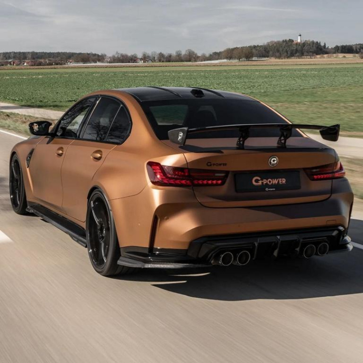 g-power’s bmw m3 als g3m bi-turbo: bronze-wolf im blitzlichtgewitter!