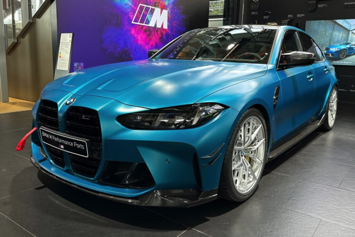 frozen tulum blue: bmw m3 facelift mit m performance parts