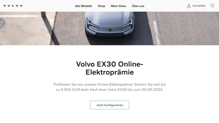 volvo ex30: noch bis ende juni mit starkem rabatt