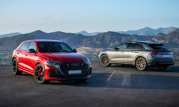 verbrenner, sportwagen, oberklasse, newsletter, neuheiten, crossover, allradantrieb, achtzylinder-motor, audi, audi q8, audi rs q8 facelift (2024): preis/performance