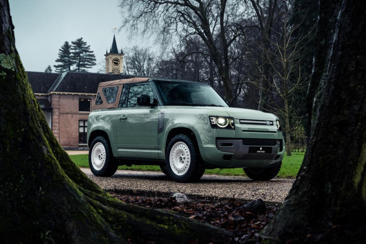 land rover defender valiance pickup black edition by heritage customs