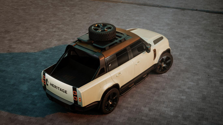 land rover defender valiance pickup black edition by heritage customs