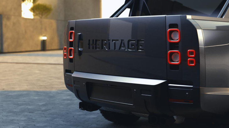 land rover defender valiance pickup black edition by heritage customs