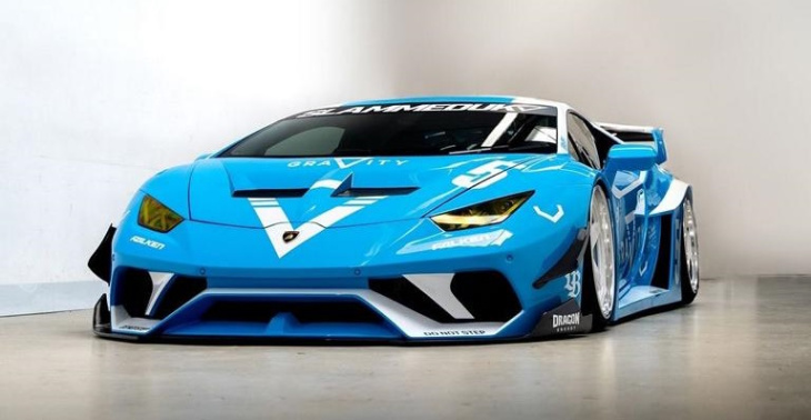 „slambo“ lamborghini huracán mit liberty-walk widebody-kit!