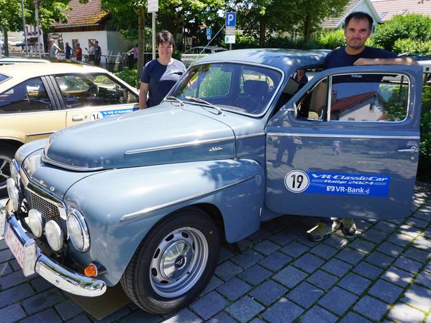 vr-classiccar rallye in dießen: ein volvo von 1962 hatte die nase vorn