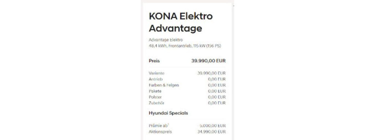 hyundai kona elektro: 5.000 euro prämie für kleines suv