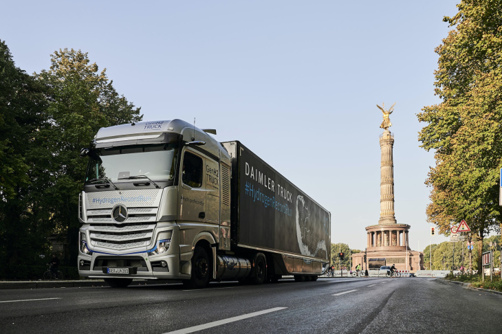 mercedes-benz genh2 trucks: wasserstoff-lkw starten kundenerprobung