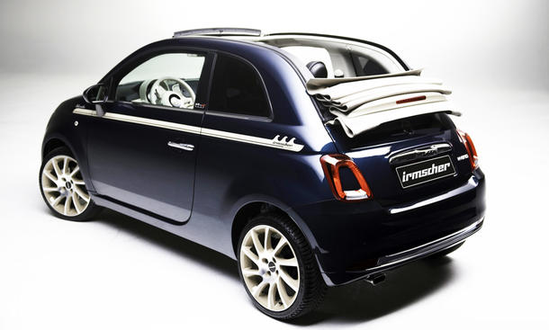 verbrenner, tuning, newsletter, news, kleinstwagen, dreizylinder-motor, cabrio, fiat, fiat 500, fiat 500c: irmscher-tuning in handarbeit