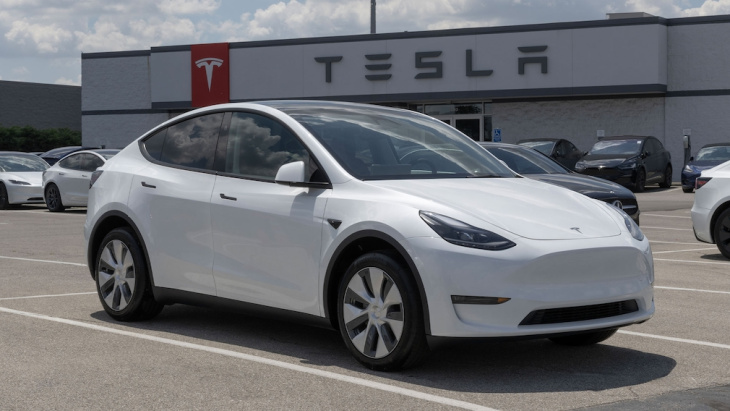 fotos enthüllen erste details des neuen model y von tesla