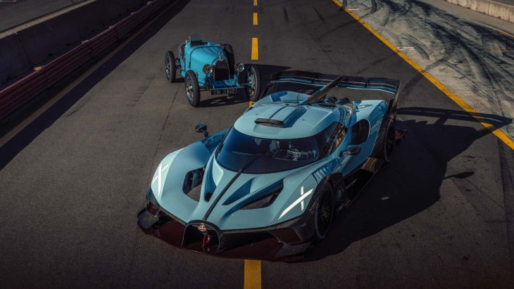 bugatti bolide 100 year anniversary edition in laguna seca