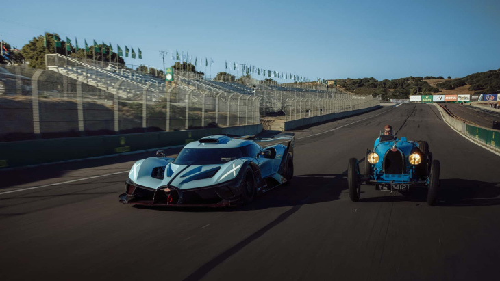 bugatti bolide 100 year anniversary edition in laguna seca