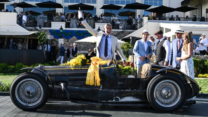 pebble beach 2024: bugatti mit kratzern gewinnt oldtimer-show