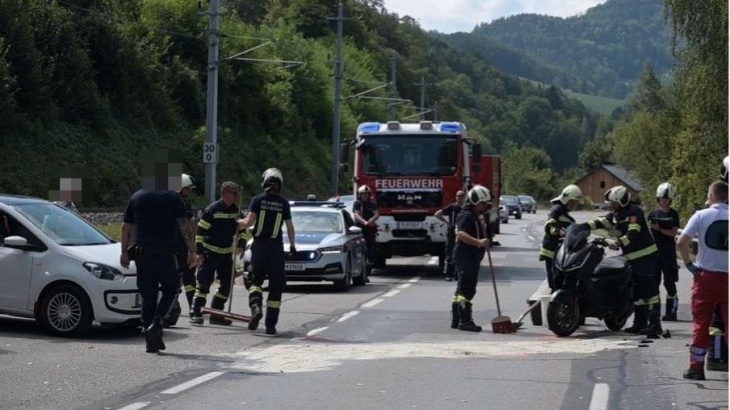 moped-lenker leicht verletzt