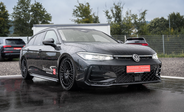 runter und fertig - brandneuer 2024er vw passat b9 r-line in gepfeffertem tiefenrausch