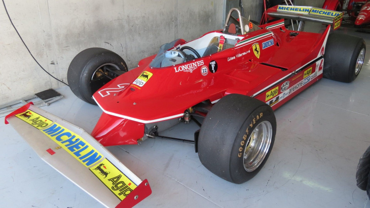 der ferrari 312 t5 von gilles villeneuve fasziniert erneut: fotos