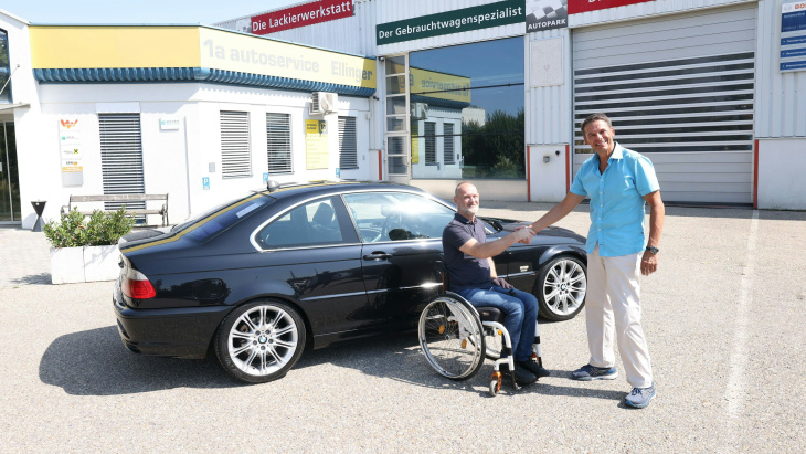 bildstrecke: bmw von teenie zerstört – werkstatt hilft nun invaliden