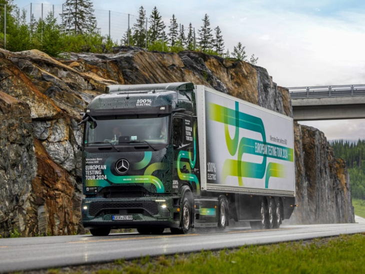 mercedes eactros 600: mit 40 tonnen elektrisch unterwegs