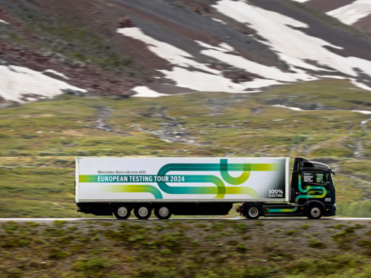 mercedes eactros 600: mit 40 tonnen elektrisch unterwegs