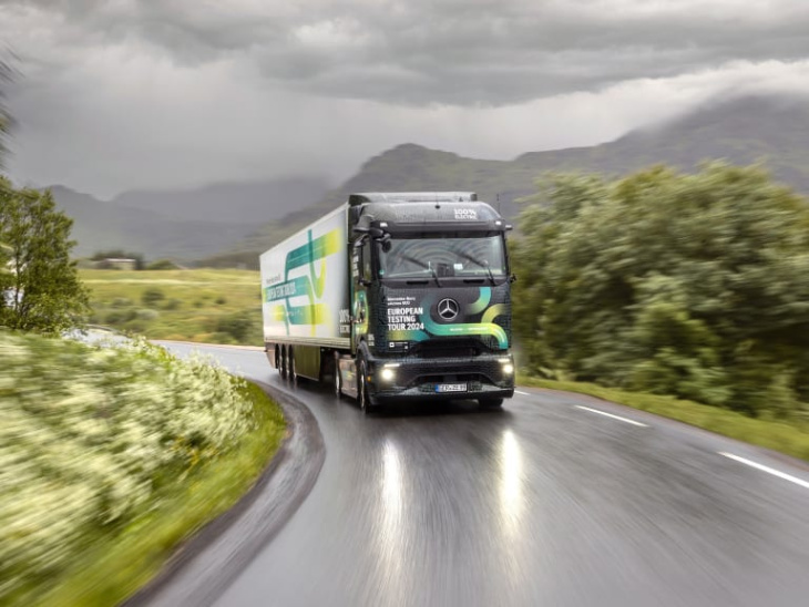 mercedes eactros 600: mit 40 tonnen elektrisch unterwegs