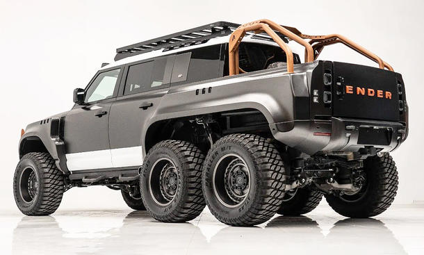 verbrenner, tuning, pick-up, newsletter, geländewagen, allradantrieb, achtzylinder-motor, land rover, land rover defender, apocalypse world ender 6x6: irrwitziges defender-tuning