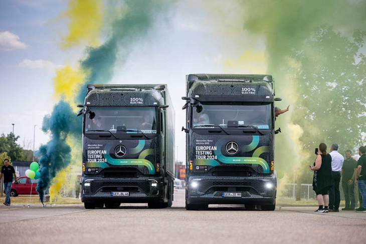 elektro-lkw auf langstrecke: mercedes-benz eactros 600 beweist sich auf europatour