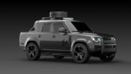 heritage customs land rover defender 130 pickup all blacks edition