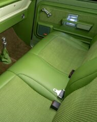 velocity restomod 1972 ford f-250 pickup in cactus green