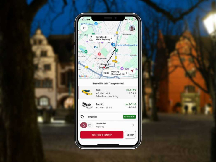 freenow baut seine präsenz weiter aus. ab sofort ist sind taxis in freiburg im breisgau über die freenow-app buchbar.