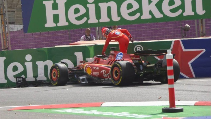 leclerc wirft auto weg – drei rote flaggen in baku