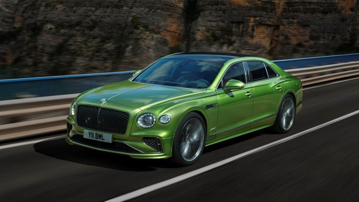 bentley flying spur: giftgrünes powerpaket mit 782 ps