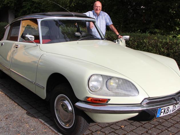 entspannung mit einer göttin: christian röder aus frankenberg steuert einen citroën ds