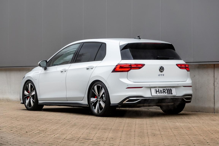 hochspannung garantiert: der vw golf viii e-hybrid und gte mit h&r gewindefedern