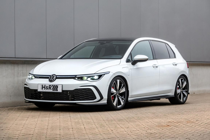 hochspannung garantiert: der vw golf viii e-hybrid und gte mit h&r gewindefedern