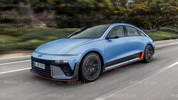 hyundai ioniq 6 n: die elektrische sportlimousine im rendering