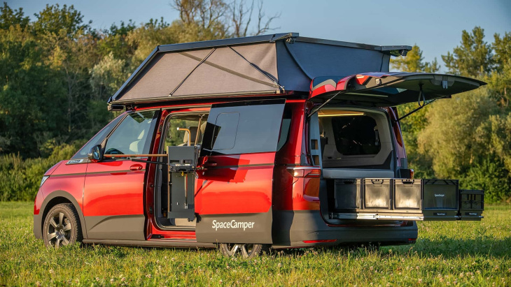 spacecamper roof und classic+ ausbaupaket für vw multivan & co.