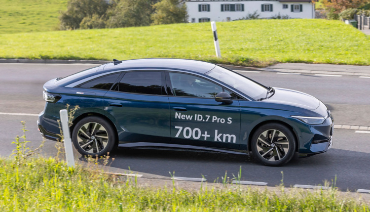 vw: id.7 pro s schafft auf rundstrecke  794 kilometer mit einer batterieladung