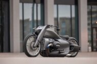 retrofuturistisches custombike auf basis der neuen bmw r18 von zillers!