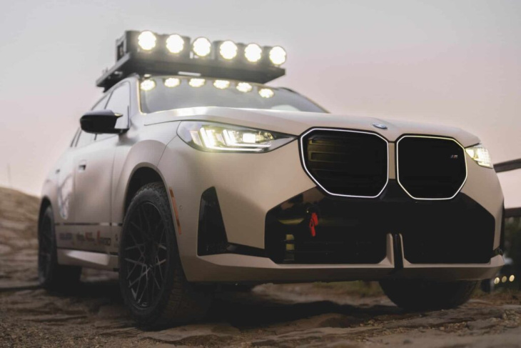 bmw x3 g45: offroad-einsatz in dune grey zur rebelle rally