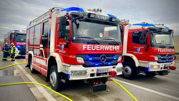 lkw auf a2 in brand