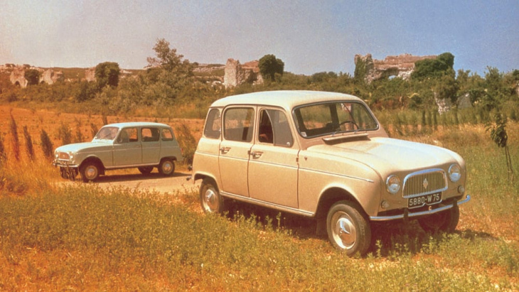 bildergalerie: der elektrische renault 4 (2025) und sein vorgänger r4. - kicker