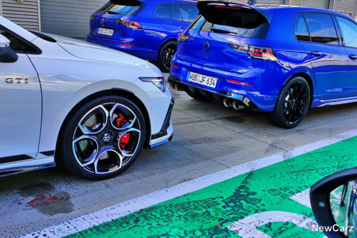 vw golf r und gti clubsport  test –  zwei mal leitgolf fürs rudel