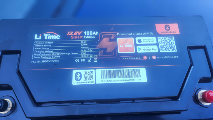 litime 12v 100ah h190 lithiumbatterie mit bluetooth und app