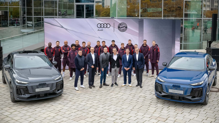 dienstwagen für den fc bayern: musiala fährt audi q6 suv e-tron