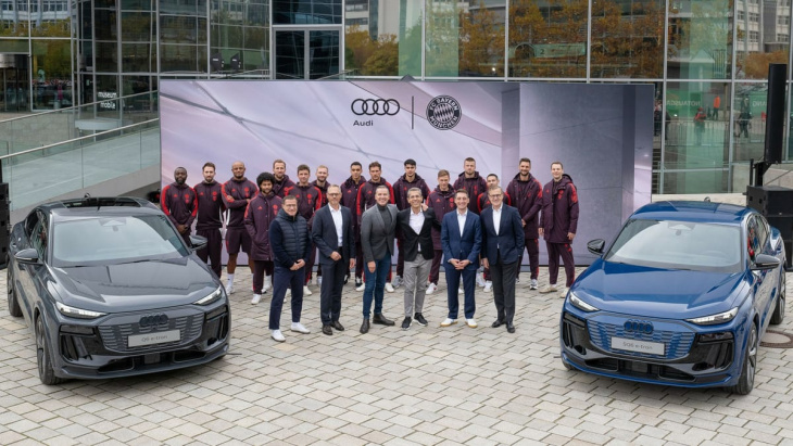 fc bayern münchen: stars stellen neue autos bei audi in ingolstadt vor